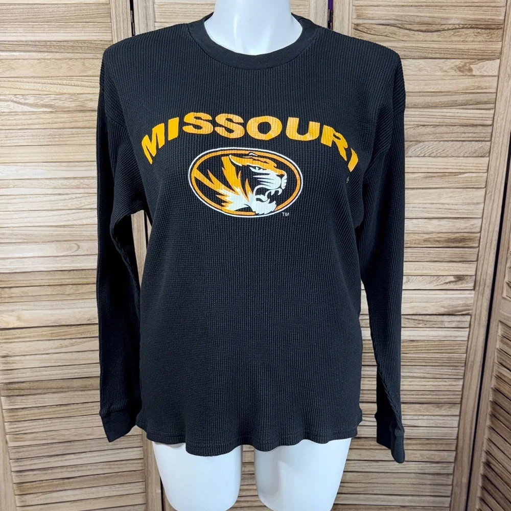 Missouri Big Ball Shirt Sports Black Long Sleeve Thermal Size XL - Picture 2 of 8